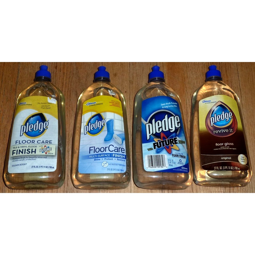 Lot Of 4 PLEDGE Floor Care Multi Surface Finish 27 oz Shine Protect Restore Open